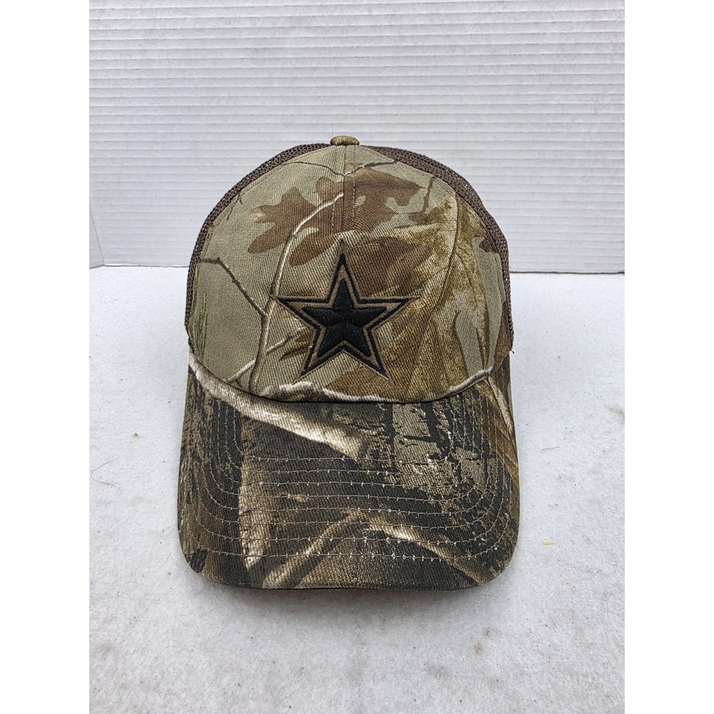 Reebok Dallas‎ Cowboys Camo Mesh Trucker Snapback Hat Embroidered Logo